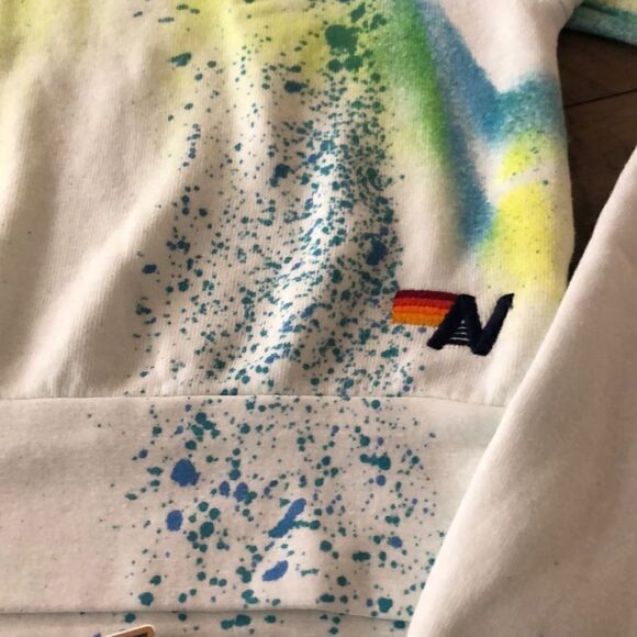 NWT AV Nation Artist 👩🎨 Collection Crop Lightweight Cotton Blend Sweatshirt - Picture 4 of 16